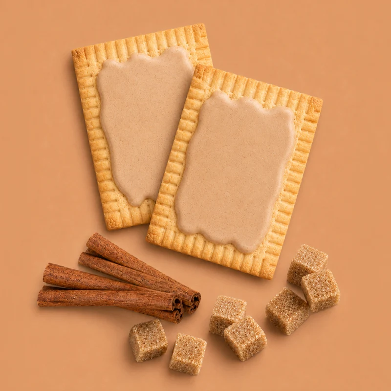 A golden, delicate crust opens to a soft, glowing cinnamon filling-sweet, bright, and gently tart, like fruit at its peak. A light glaze settles over it, smooth and inviting. Each bite is warm and tender, simple yet irresistible, like a quiet moment that lingers just a little longer.