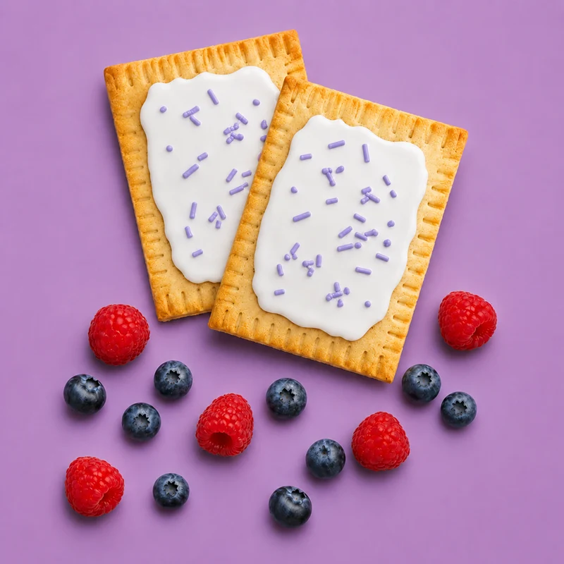 A golden, flaky crust gives way to a rich berry center, with blackberry, strawberry, and blueberry into a perfectly balanced sweet-tart flavor. A delicate layer of icing adds a light crisp finish and just the right touch of sweetness. Each bite is warm, bright, and indulgent, like a small moment of comfort you wish would last.